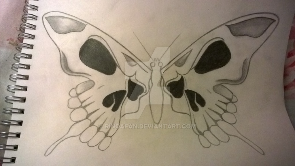 1024x576 Skull Butterfly Wings - Skull Butterfly Drawing