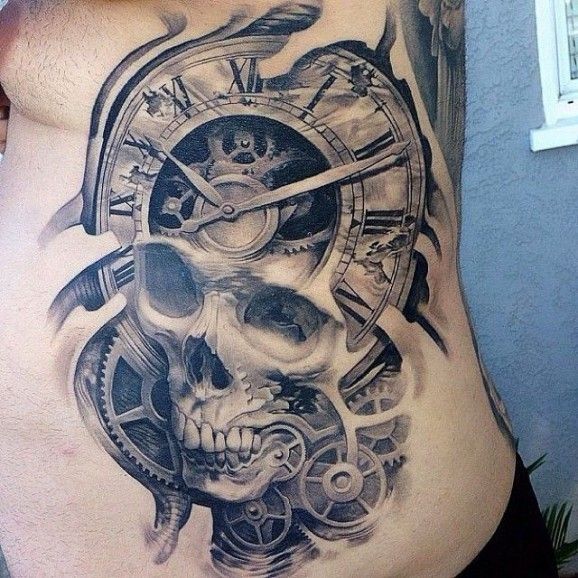 578x578 Photo Of For Skull Clock Drawing Ink Obssession Tattoos - Skull Clock Drawing