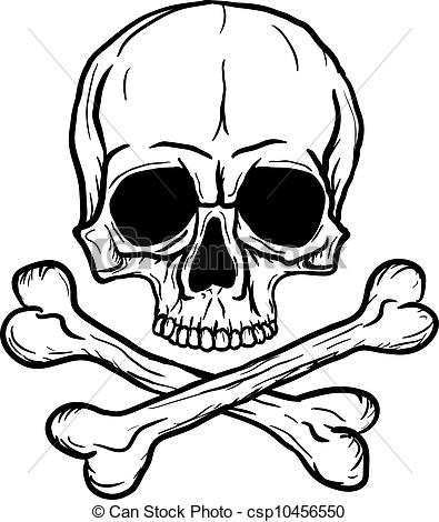395x470 Skull Crossbones Clipart Clip Art - Skull Crossbones Drawing