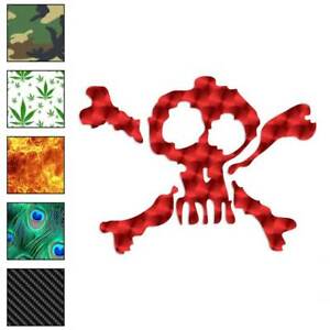 300x300 Skull Crossbones Pixel Drawing Decal Sticker Choose Pattern + Size - Skull Crossbones Drawing