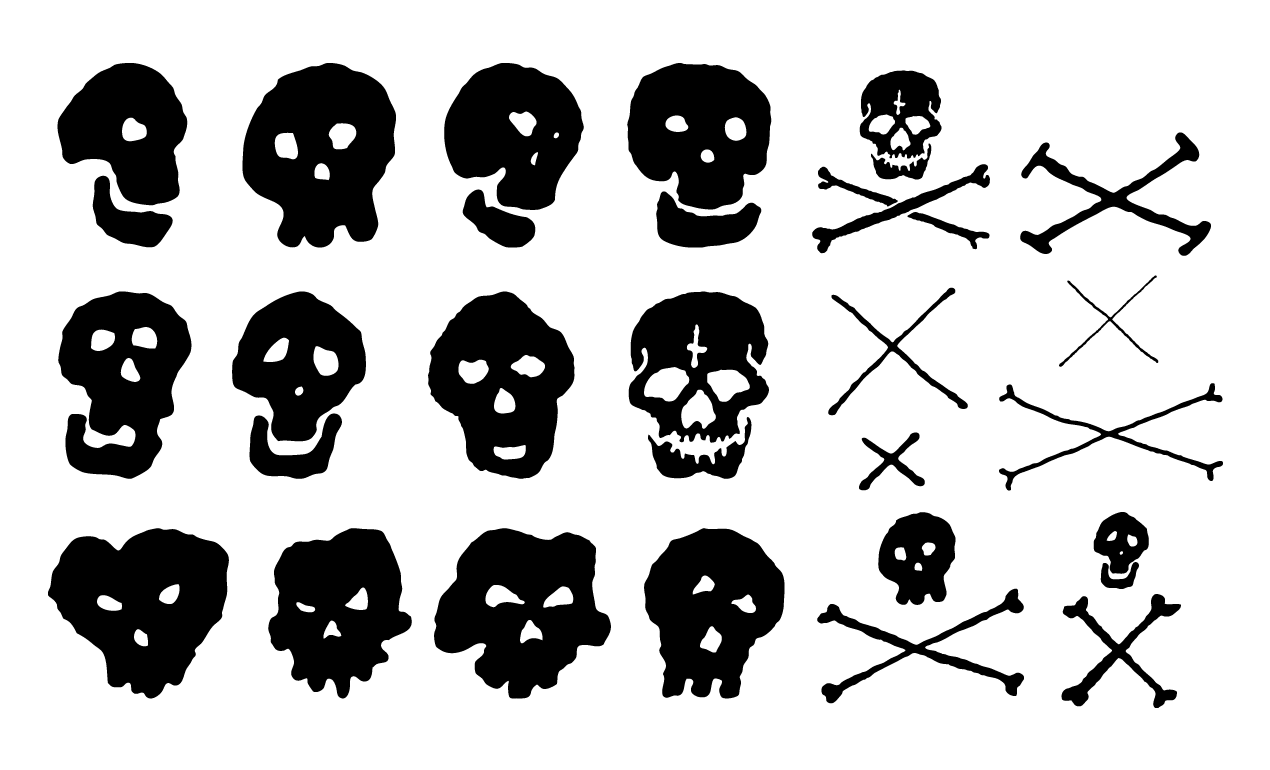 1270x770 Skull And Crossbones Vector Pack - Skull Crossbones Drawing