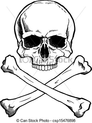 354x470 blackwhite human skull and crossbones black and white human - Skull Crossbones Drawing