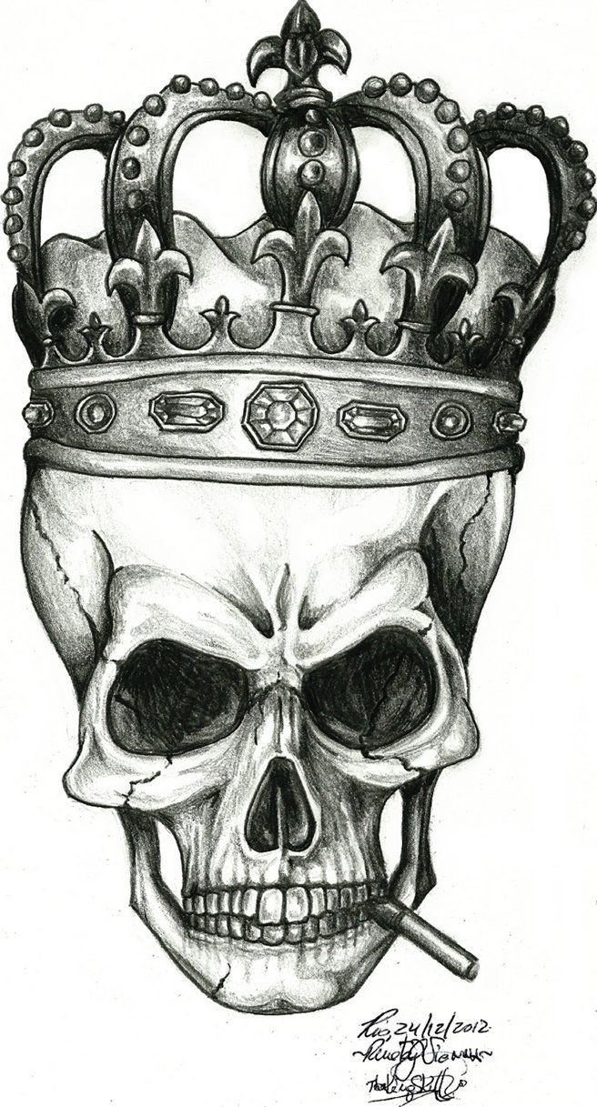 Skull Crown Drawing at Explore collection of Skull