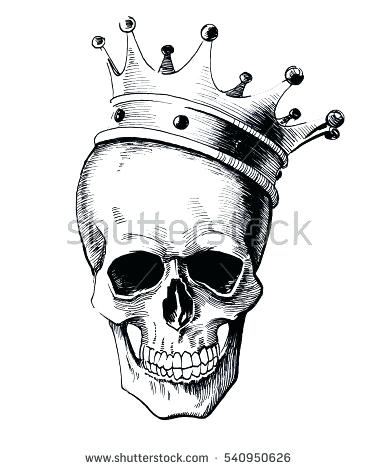 Skull Crown Drawing at PaintingValley.com | Explore collection of Skull ...