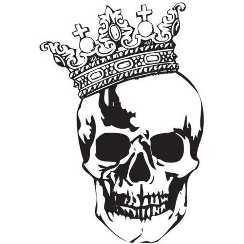 500x500 skull with crown tattoo stencil designs tats skull tattoo - Skull Crown Drawing