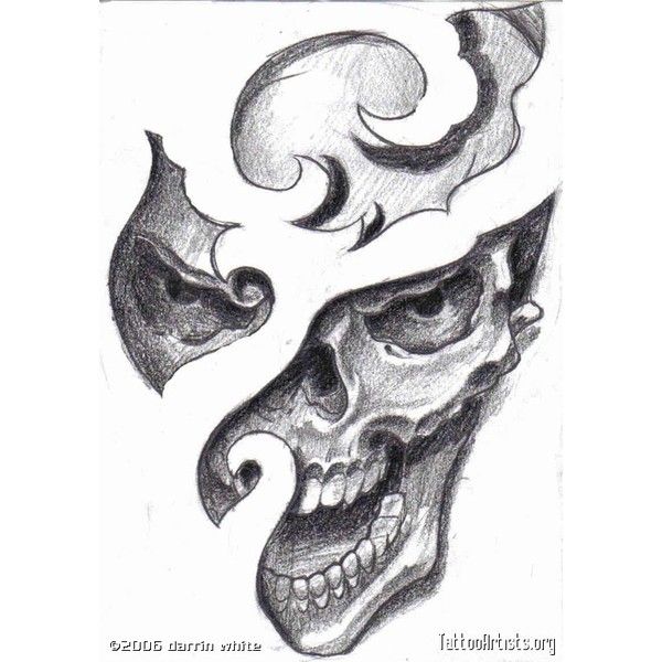 600x600 Simple Skull Drawings - Skull Design Drawing