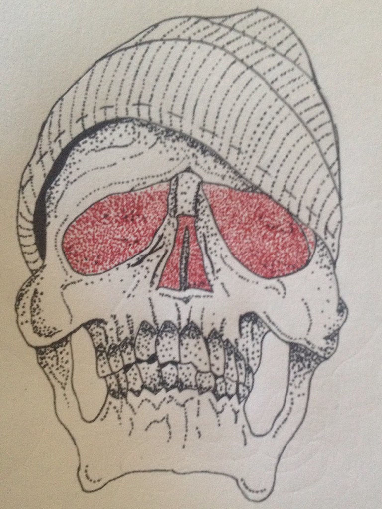 768x1024 Dot Work Skull - Skull Design Drawing