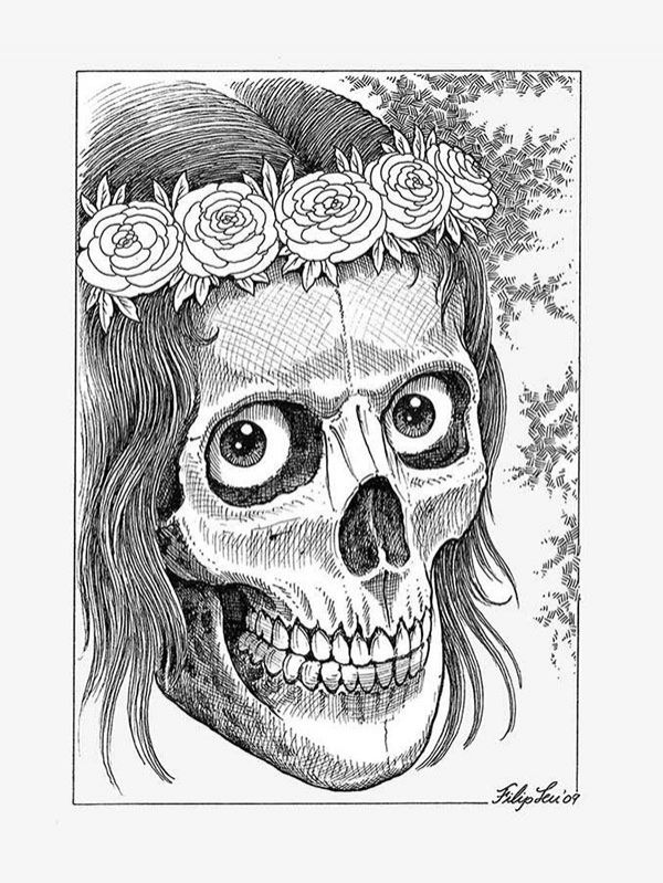 600x799 Skulls - Skull Drawing Art