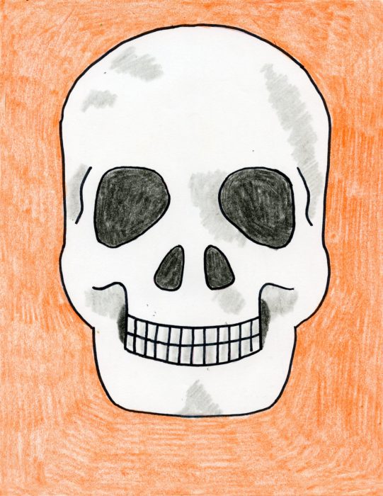 541x700 Basic Skull Drawing Art Projects For Kids - Skull Drawing Art