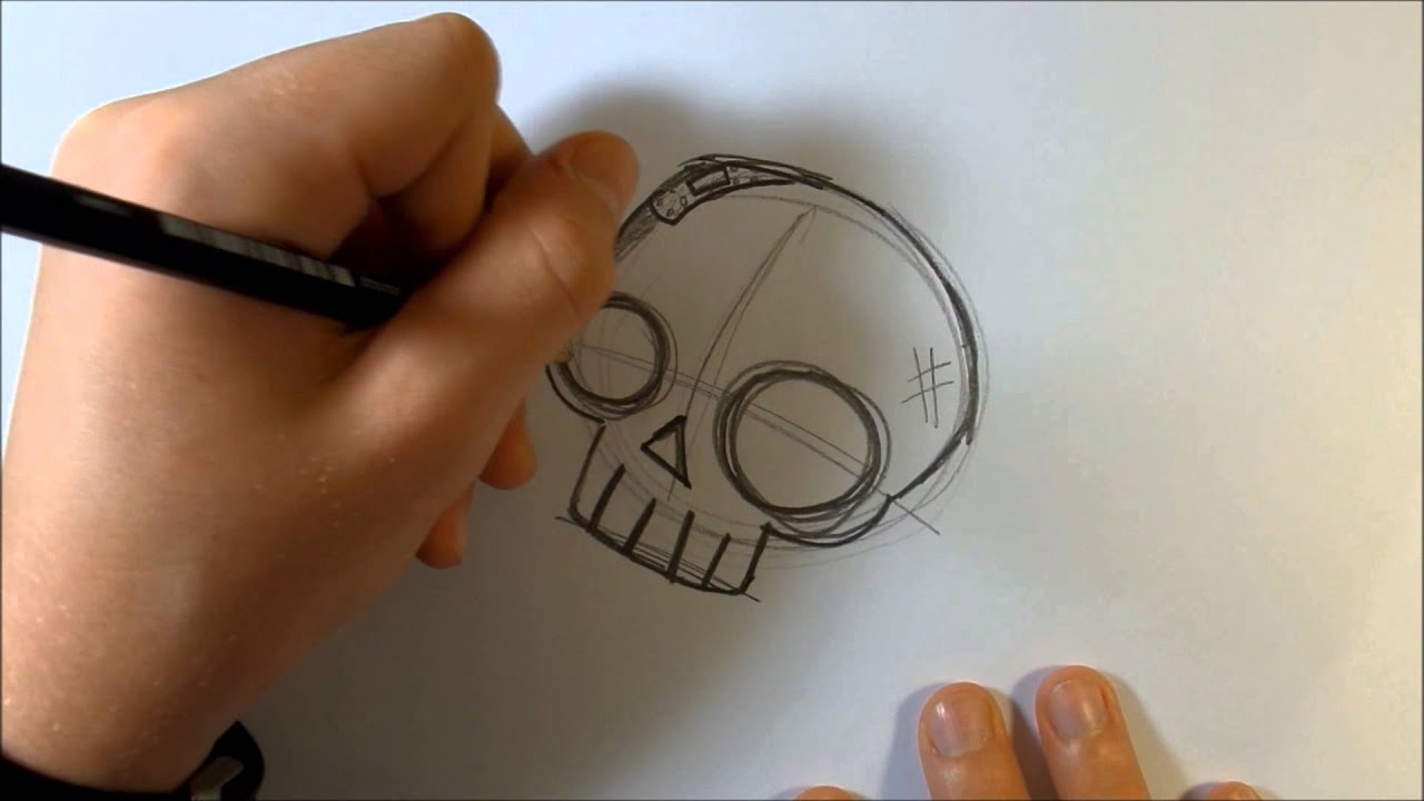 1280x720 How To Draw A Cartoon Skull - Skull Drawing Cartoon