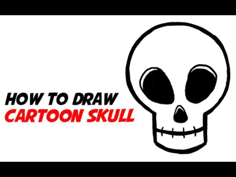 480x360 How To Draw A Simple Cartoon Skull Of Step - Skull Drawing Cartoon