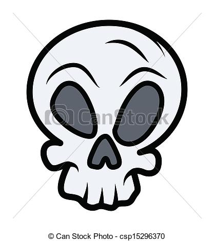 417x470 Simple Skull Tattoo Drawing Art Of Retro Cartoon Skull Head - Skull Drawing Cartoon