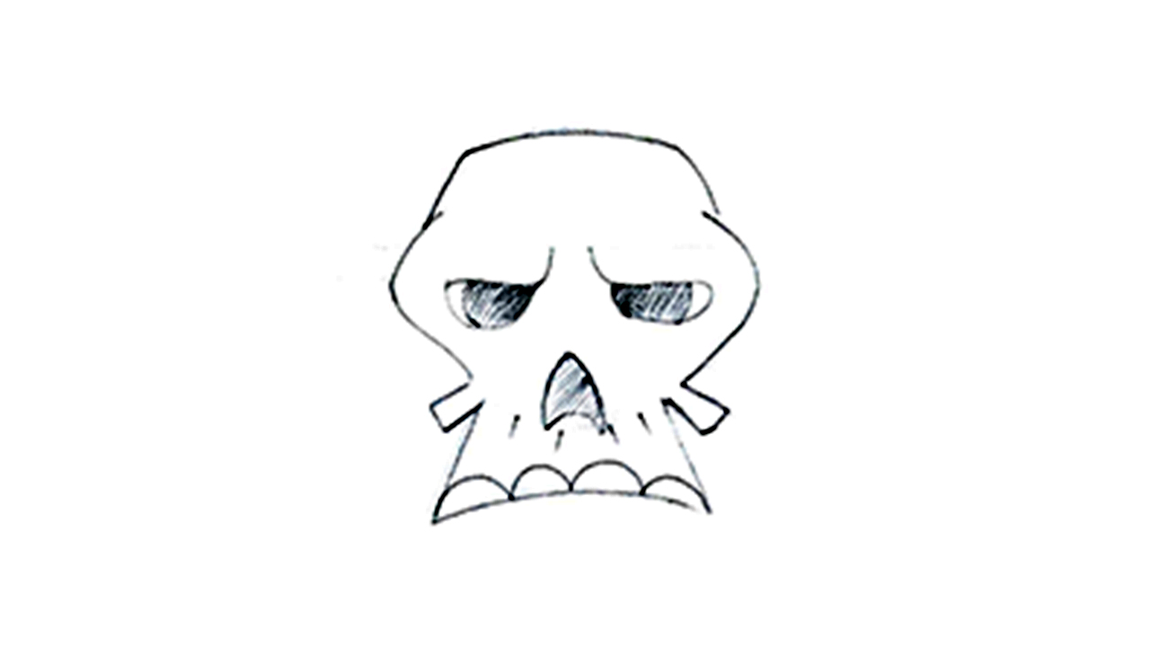 1280x720 This Will Help You Create Very Cool Evil Skull Drawings - Skull Drawing Cartoon