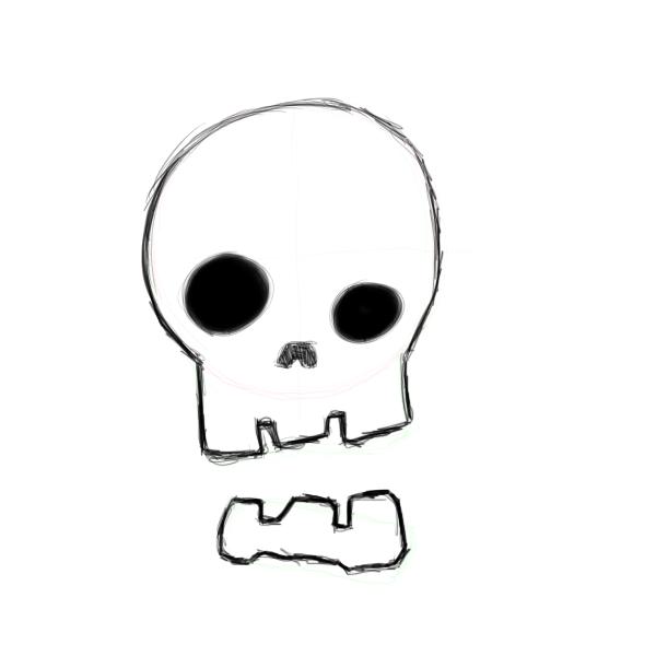 600x600 Cartoon Skulls - Skull Drawing Cartoon