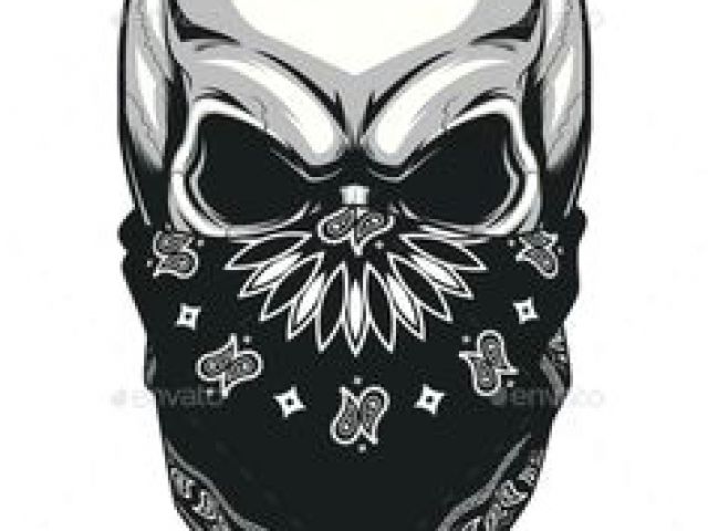 640x480 skull drawing with bandana best bandana tattoo designs images - Skull Drawing Designs