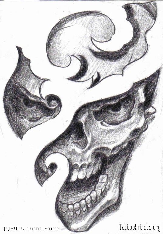 537x768 Tattoo Drawing Designs X Px - Skull Drawing Designs