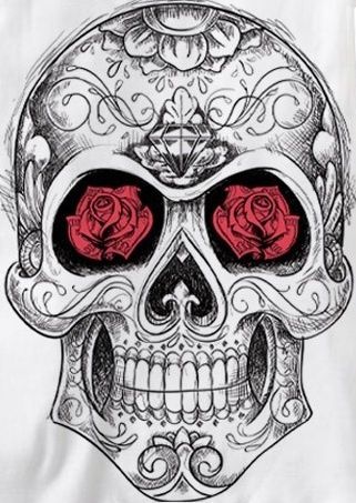 321x453 tattoos skull tattoos tatoos sugar skull drawings sugar skulls - Skull Drawing Designs
