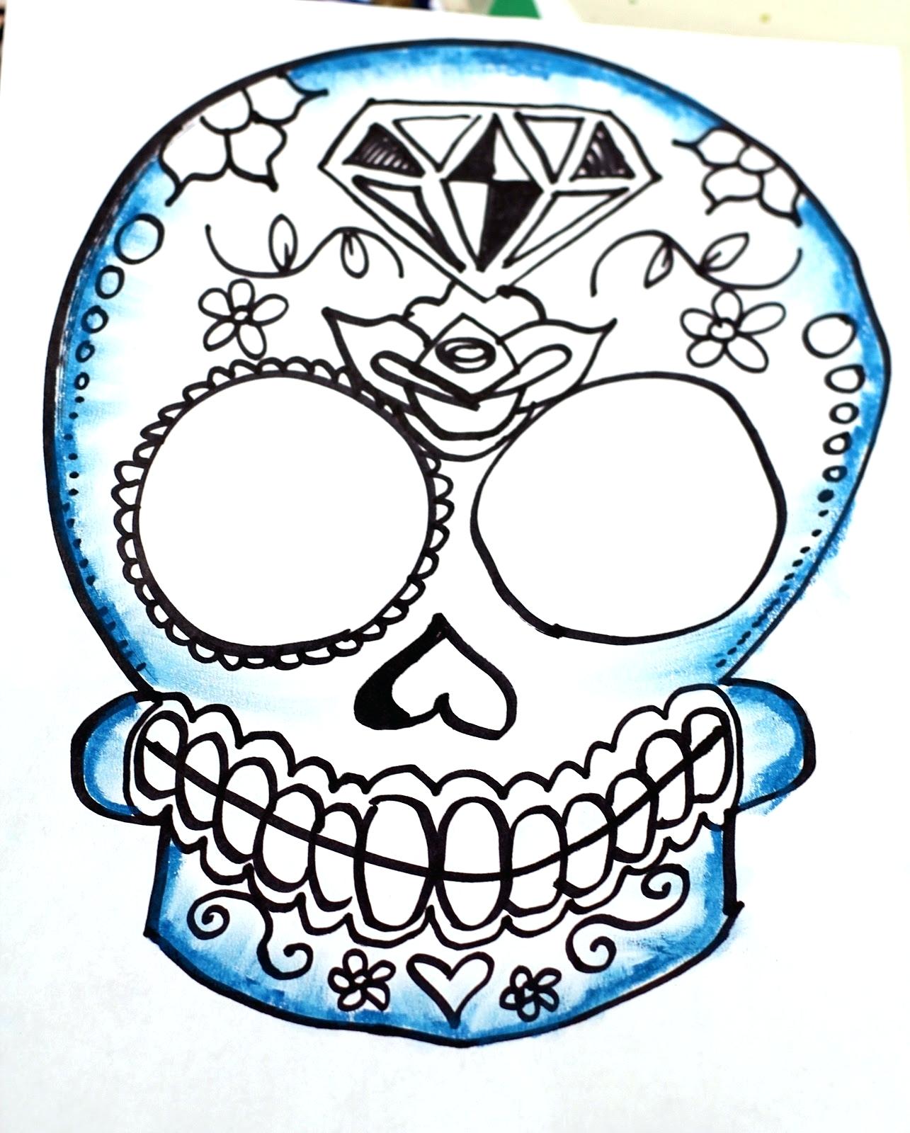 1285x1600 How To Draw A Sugar Skull Step - Skull Drawing Easy