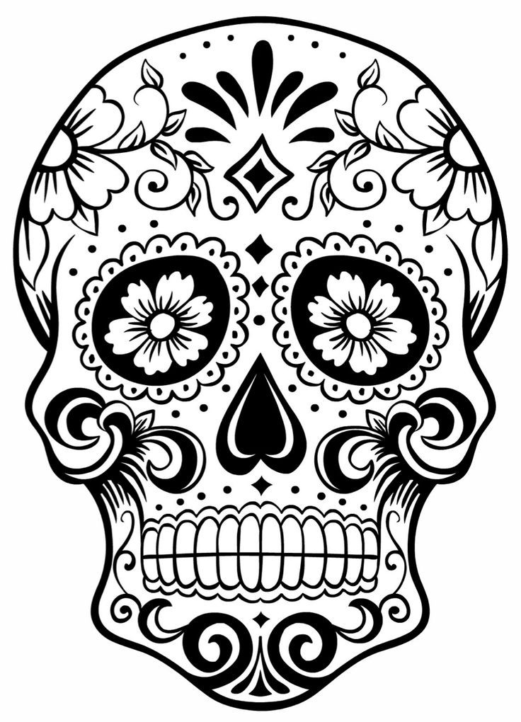 736x1020 Sugar Skull Coloring Pages Printable Free Elegant Easy Drawing - Skull Drawing Easy
