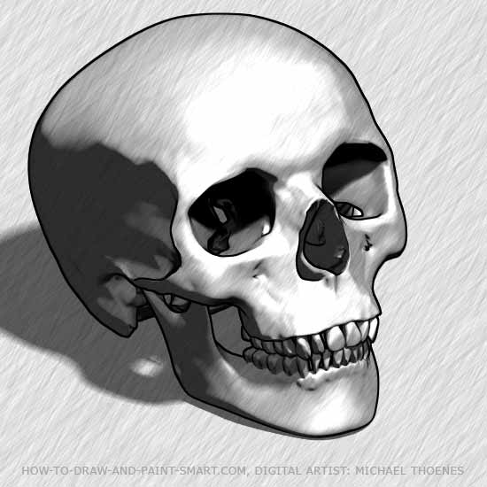 550x550 How To Draw Skulls - Skull Drawing Pics