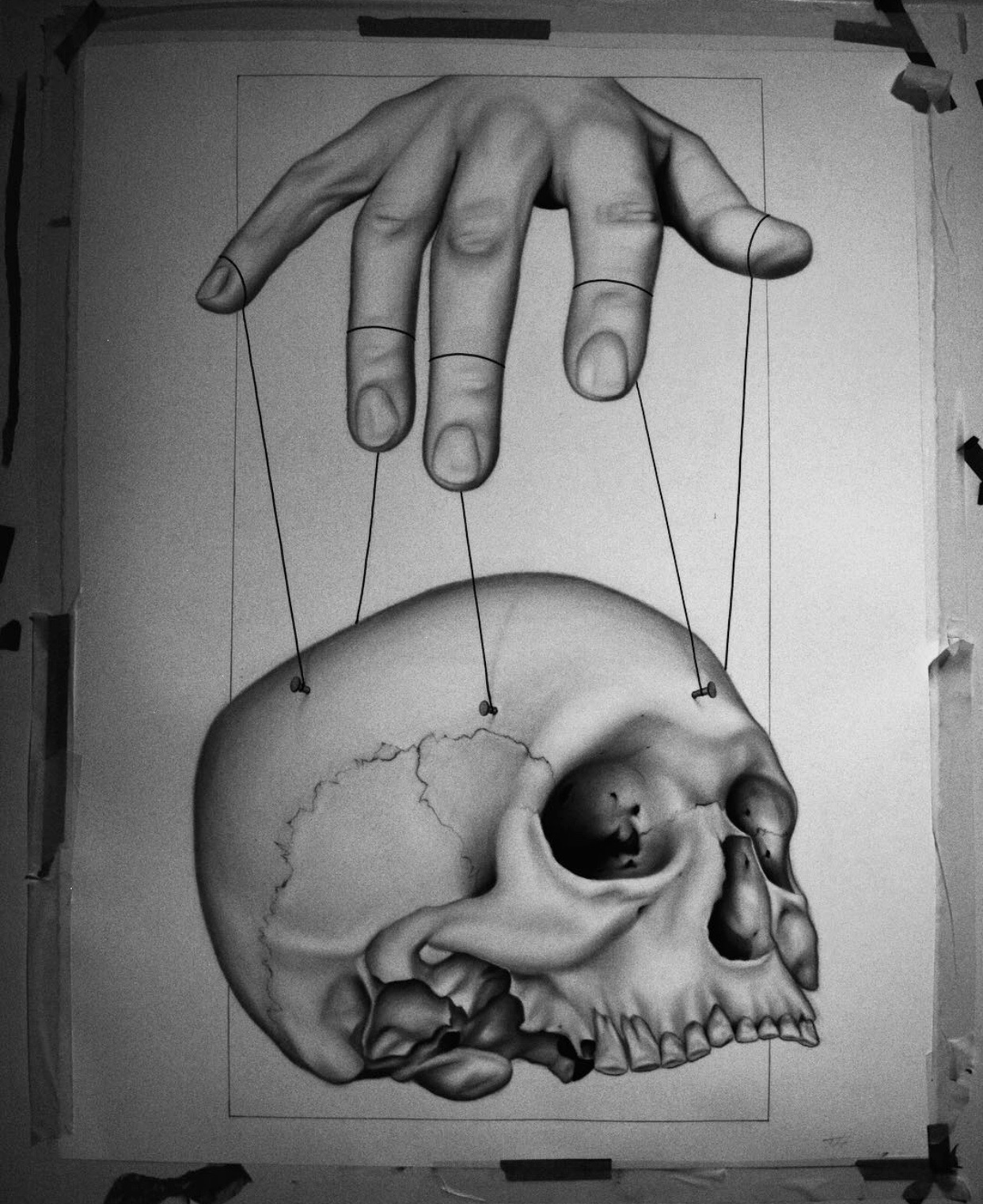 1242x1521 Skull Drawing Using My Hand For Reference Charcoal - Skull Drawing Reference