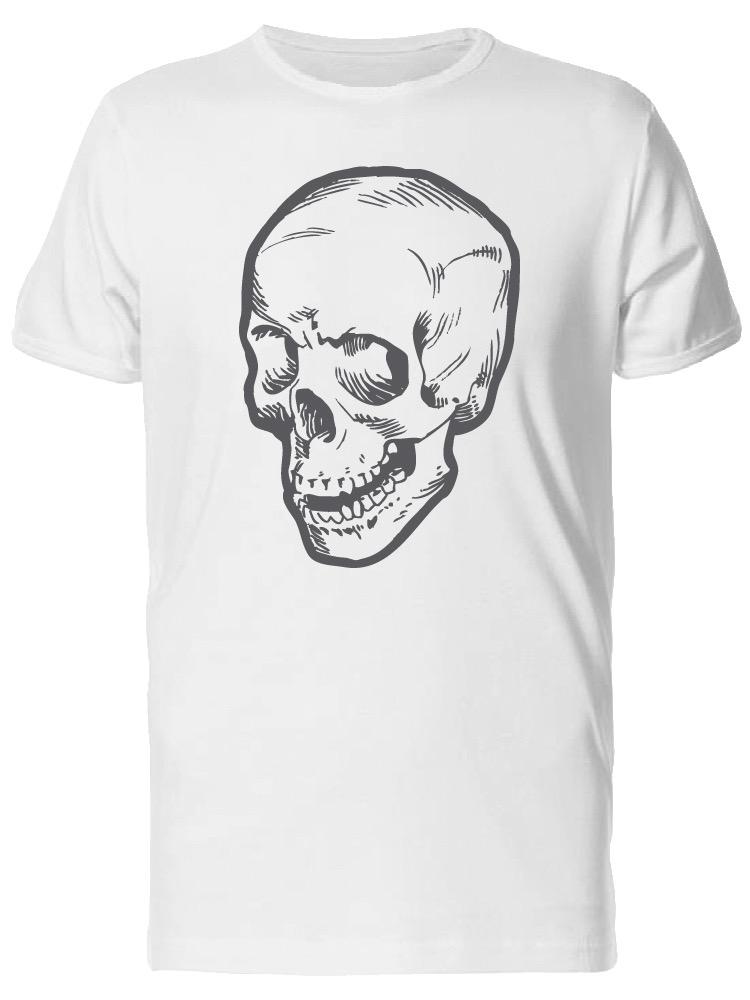 750x1000 sideview of skull drawing men's tee image - Skull Drawing Side View