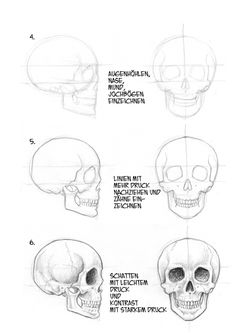 236x333 How To Draw A Human Skull Step - Skull Drawing Step By Step