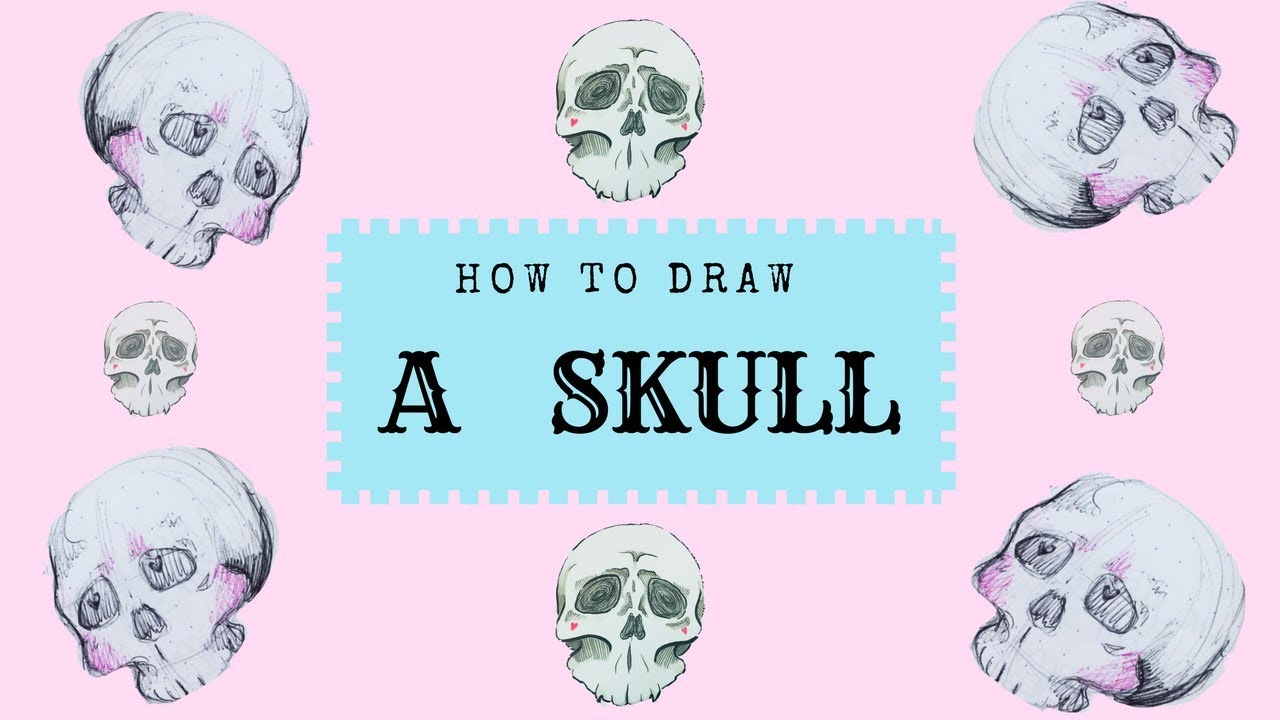 1280x720 How To Draw A Skull ! Tutorial Creepshow Art - Skull Drawing Tutorial