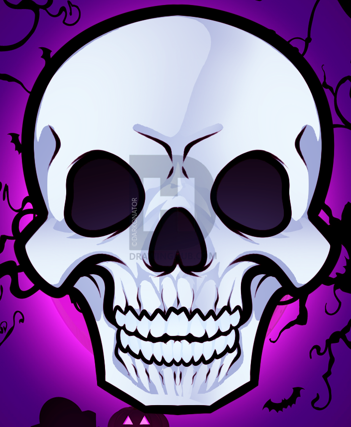 705x858 How To Draw A Skeleton Face, Step - Skull Face Drawing