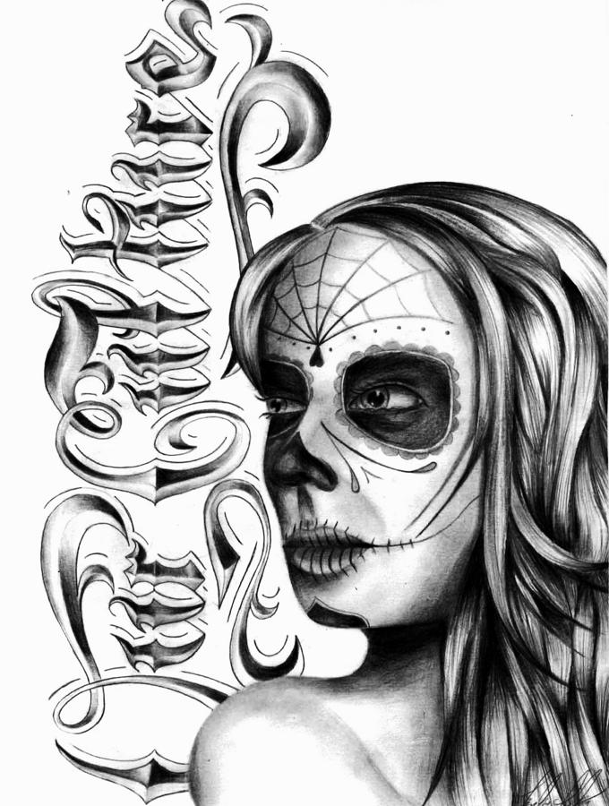 680x900 Skull Face Drawing - Skull Face Drawing