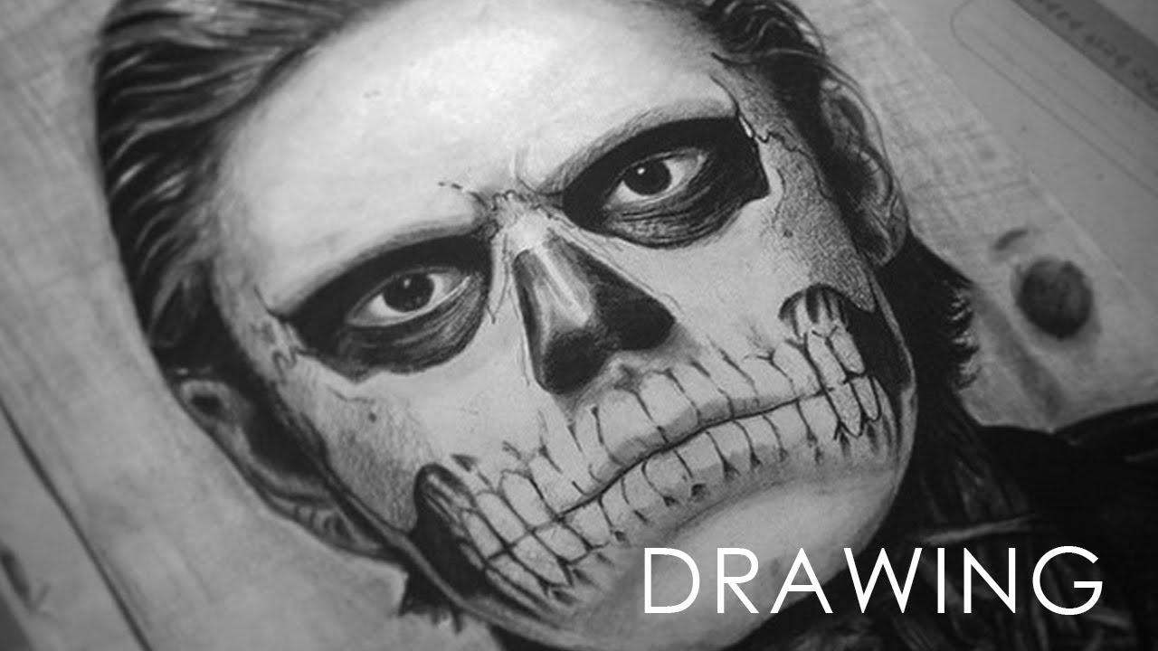 1280x720 tate langdon skull face drawing - Skull Face Drawing