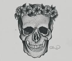 244x206 Skull Flower Drawing Uploaded - Skull Flower Drawing