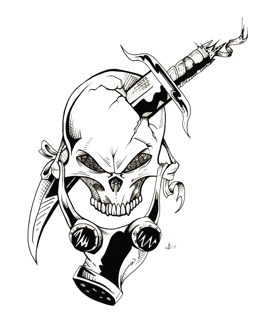 900x1138 gas mask - Skull Gas Mask Drawing