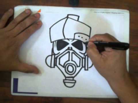 480x360 how to draw a skull with a gas mask - Skull Gas Mask Drawing