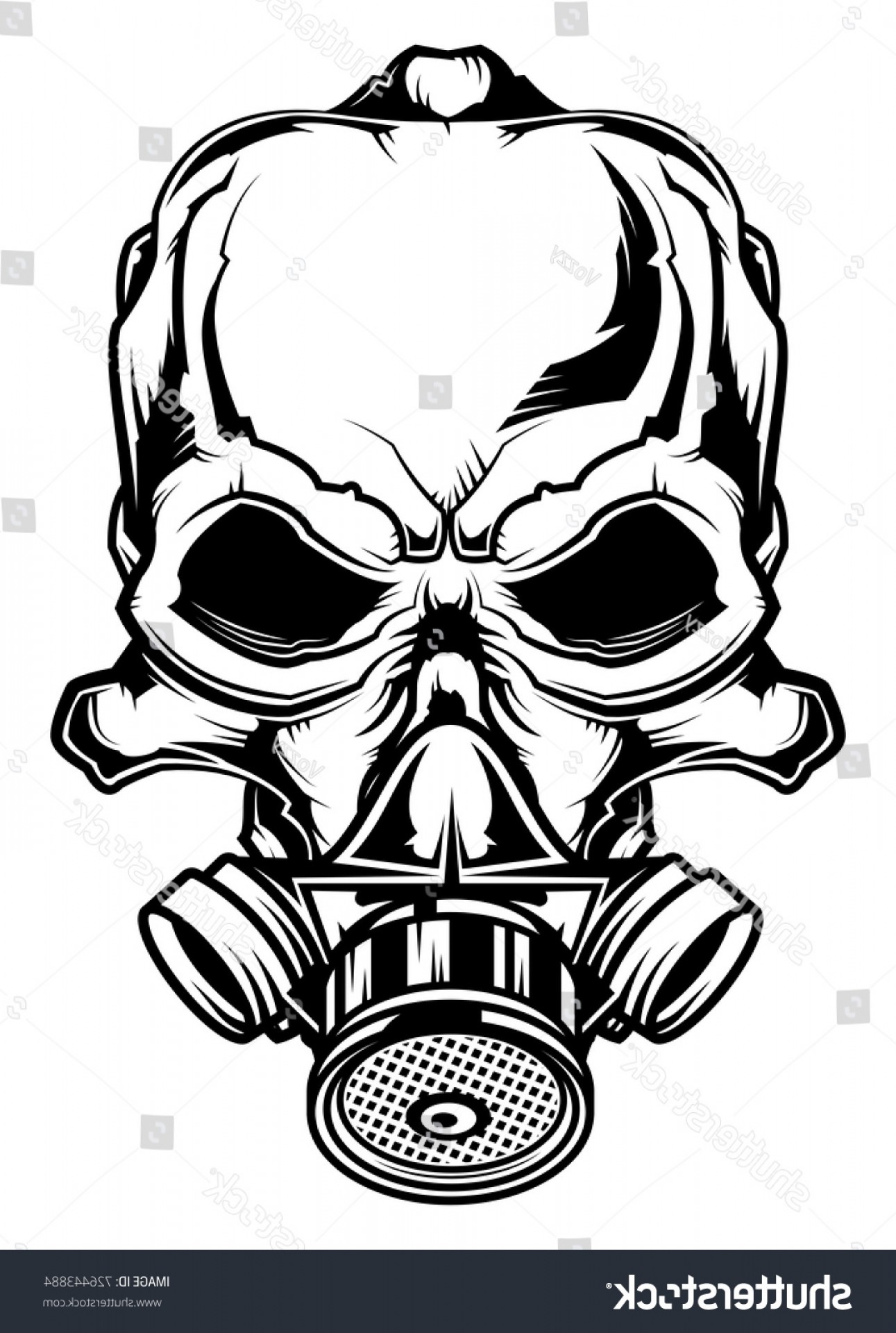 Skull Gas Mask Drawing at Explore collection of