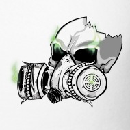 190x190 skull gas mask women's polo shirt spreadshirt - Skull Gas Mask Drawing