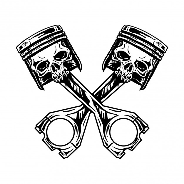 626x626 piston skull hand drawn illustration vector premium download - Skull Hand Drawing