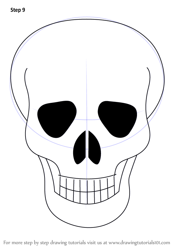 598x844 Learn How To Draw Skull Easy - Skull Head Drawing