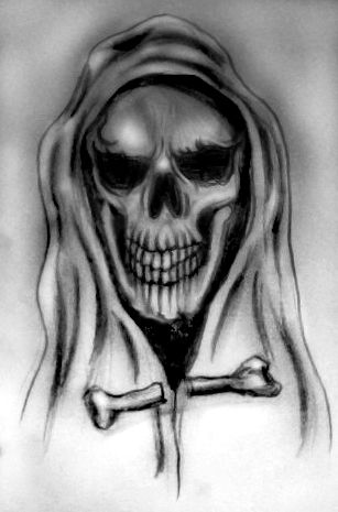 307x465 Skull Head Picture - Skull Head Drawing