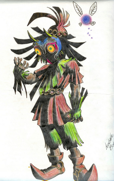 380x600 skull kid - Skull Kid Drawing