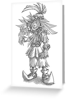 277x415 skull kid - Skull Kid Drawing
