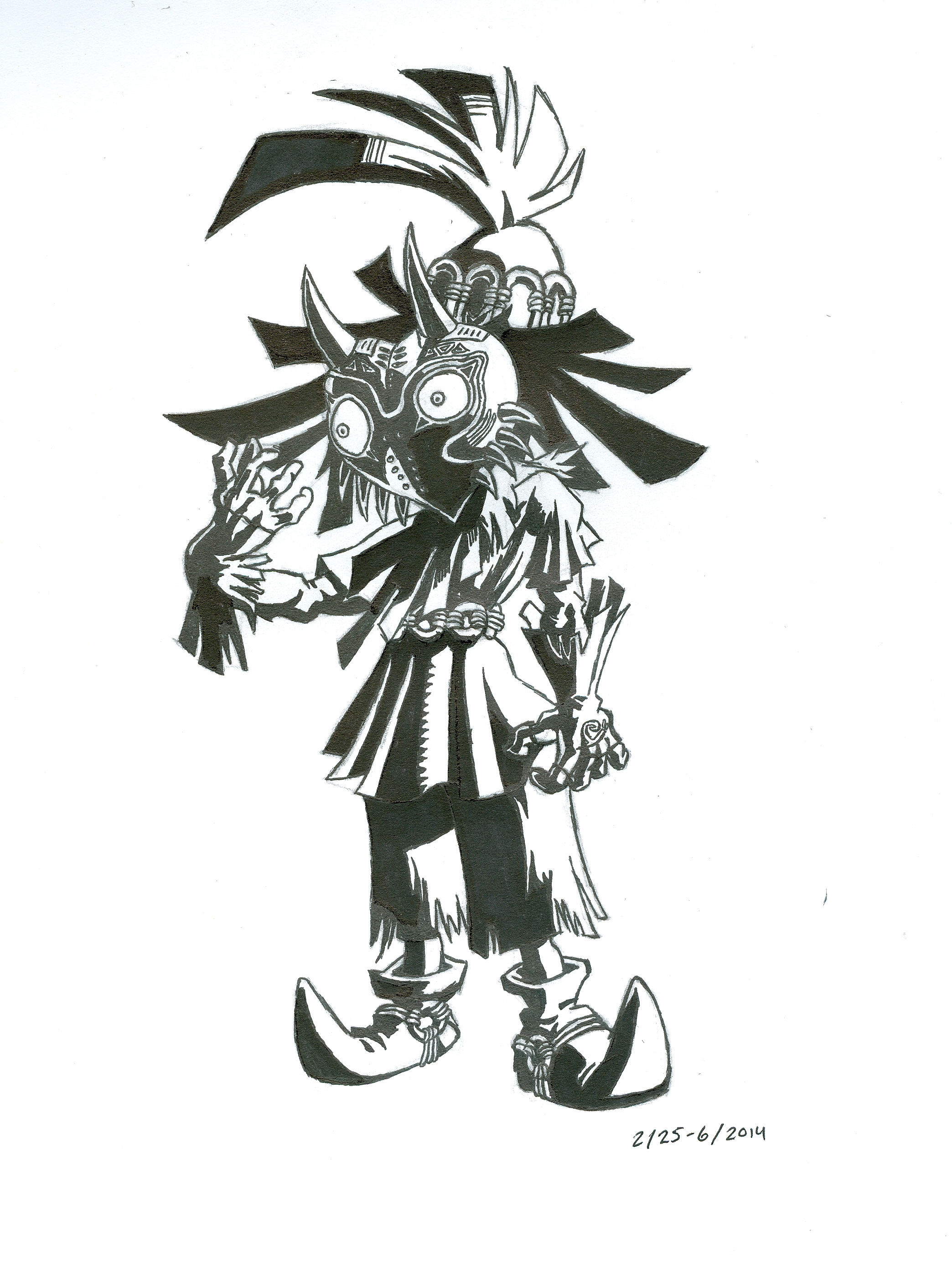 2088x2779 skull kid sometypeofartist - Skull Kid Drawing