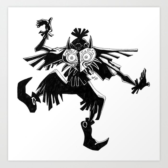 700x700 skull kid art print - Skull Kid Drawing