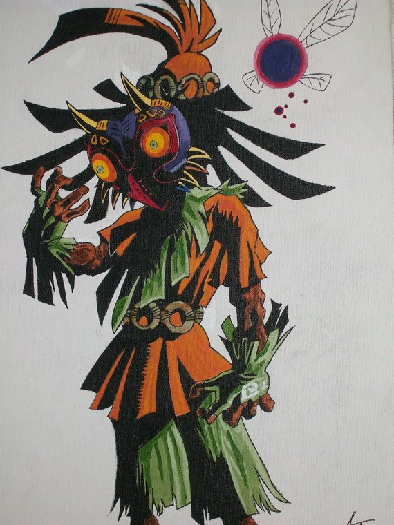 570x760 skull kid from majora's mask etsy - Skull Kid Drawing