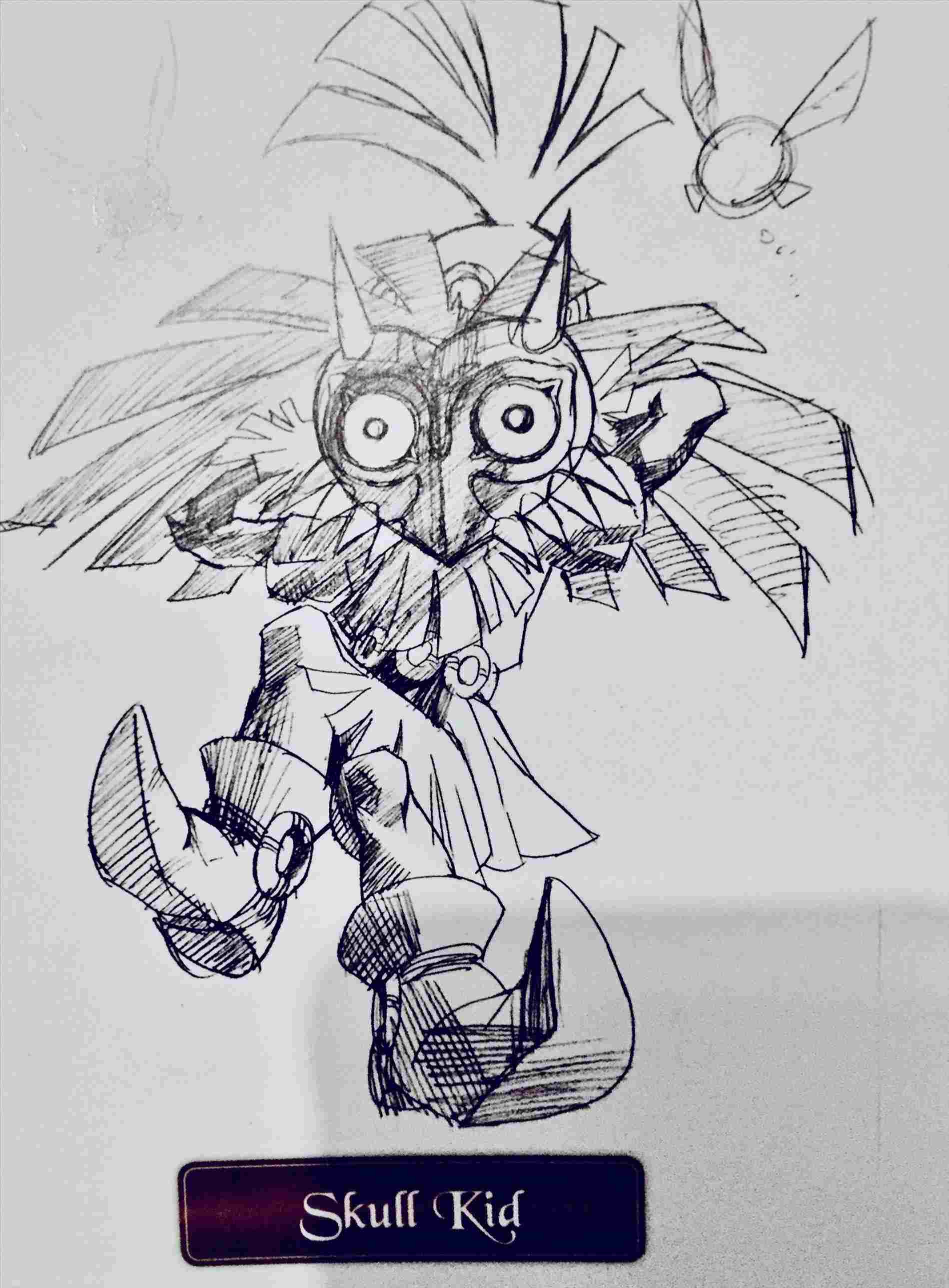 1899x2576 to draw skull kid legend of zelda youtuberhyoutubecom inktober - Skull Kid Drawing