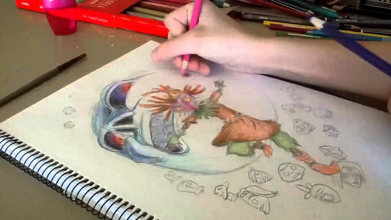 1280x720 loz majora's mask skull kid drawing - Skull Kid Drawing