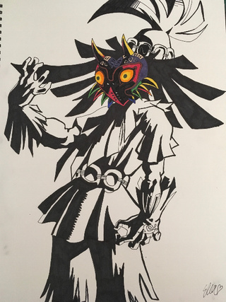 320x427 majora's mask skull kid - Skull Kid Drawing
