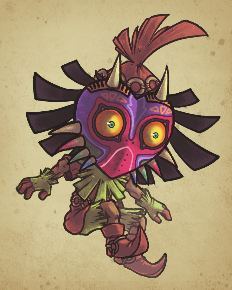 934x1166 Mathilde Carmes - Skull Kid Drawing