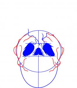 265x302 How To Draw A Skull On Fire, Step - Skull On Fire Drawing