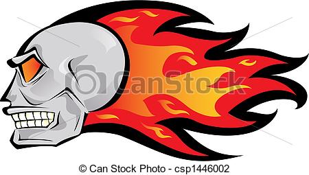 450x255 Drawings Of Skulls On Fire Group With Items - Skull On Fire Drawing